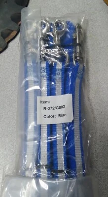 Correa plana de nailon con plomo mascota perro cachorro 3/8" x 6 pies azul/blanco reflectante-bolsa de 4 Foto 1 de 2