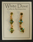 Boucles d'oreilles femmes bijoux 1,5 pouces pierres précieuses vertes cadeaux