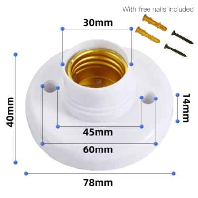 E27 Screw Cap Socket Light Bulb Holder Fitting Light Lamp Stand/Base Various UK - Image 1 of 4