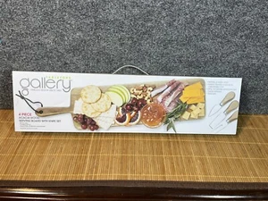 Galerie Akazienholz Servierbrett/Charcuterie 23" Brett mit 3 Servierwerkzeugen NEU - Bild 1 von 4