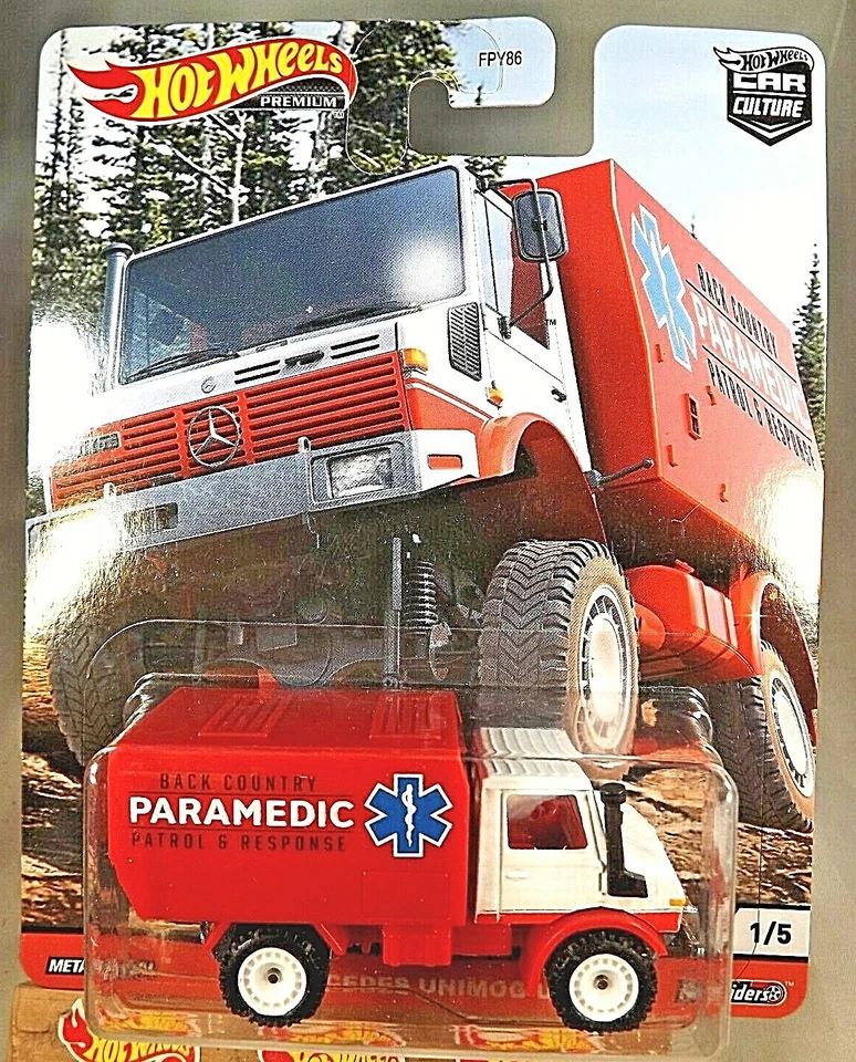 Hot Wheels Car Culture Wild Terrain 88 MERCEDES Unimog U1300 Red 2020