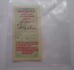 1898 Zahlungsanweisung Quittung Adams Express Co. - Bild 1 von 2