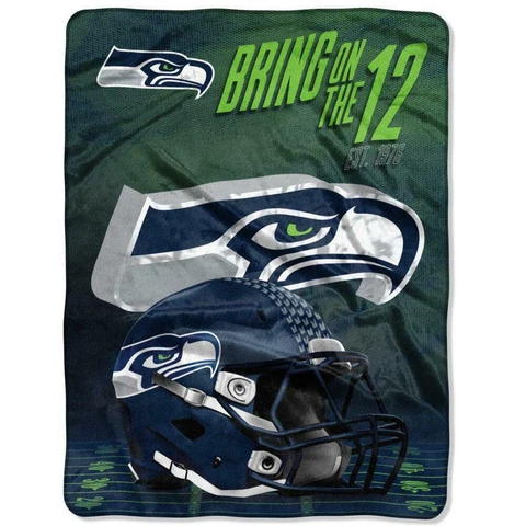 New NFL Seattle Seahawks Silk Touch Plush Super Soft Blanket X-Large 60"x80" Cover