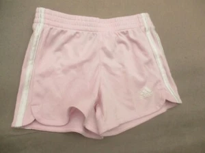ADIDAS Size 5 Girls Pink Stretch Waist Breathable Training Running Shorts 485 - Picture 1 of 5