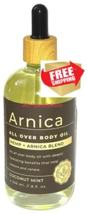 Earth Goodness Arnica + Hemp Blend All Over Body Oil Coconut Mint 8 fl oz - Picture 1 of 4