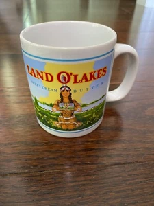 Land O' Lakes Tasse Becher süß cremefarbene Butter Coloroll Brenncraft im Ruhestand England Logo - Bild 1 von 2