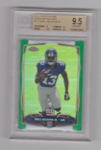 2014 Topps Chrome Odell Beckham Green Refractor #117 BGS 9.5 Gem Mint NY Giants - Picture 1 of 2