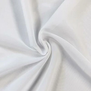 Soft Poly Chiffon Fabric (White) - By The Yard - Sheer- Wholesale Price - Picture 1 of 3