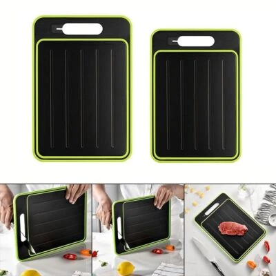 4 in 1 Thawing Tray and Cutting Board for Fast Defrosting Kitchen Tool Aluminum - Image 1 of 4
