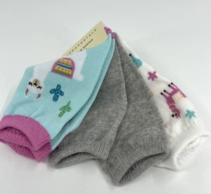 Aeropostale Girls Ankle Socks 3 Pack Multicolor Size One Size Fits All New - Picture 1 of 12