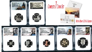 2021 US Mint Proof 7-Coin-SET Dime Half Penny Nickel Quarter Dollar NGC PF70 FR - Picture 1 of 8