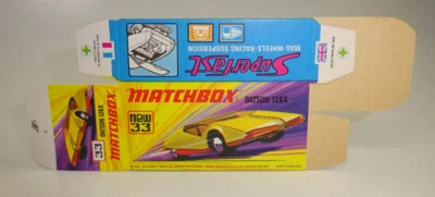 Matchbox Lesney Superfast 33B Datsun 126X unfolded Box - Image 1 of 2