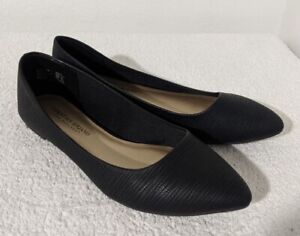 Christian Siriano Gigi Ballet Shoes Flats Size 9 Black Pointed Toe Slip On