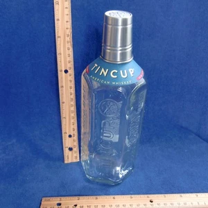 Taza de hojalata botella vacía de whisky 750 ml Colorado coleccionable vaso de chupito madera corcho - Imagen 1 de 4