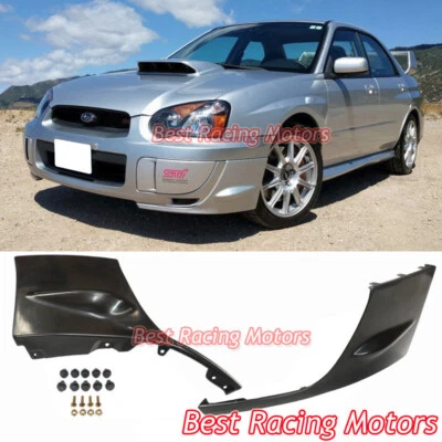 For 2004-2005 Subaru Impreza WRX STi OE Style Front Bumper Splitters (Urethane) - Image 1 of 2