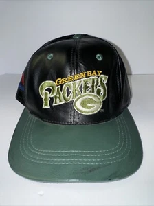 Gorra/gorra vintage moderna de cuero con tirantes de la NFL Green Bay Packers - Imagen 1 de 6