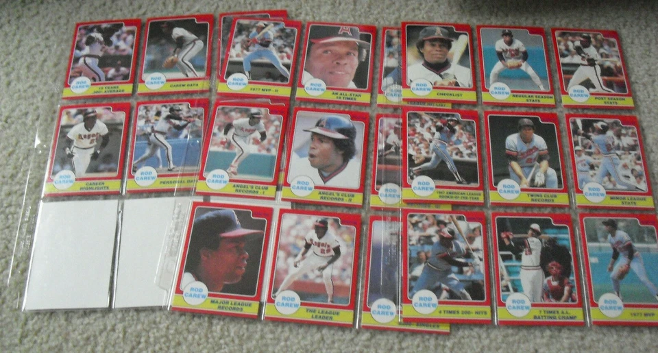 Vintage 1986 Star Rod Carew 24 Card Set in Sheets - Image 1 of 1