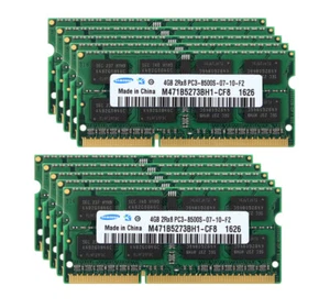 10PCS Samsung 4GB 2RX8 DDR3 1066MHz PC3-8500S 1.5V SODIMM Laptop RAM Memory 40GB - Picture 1 of 6