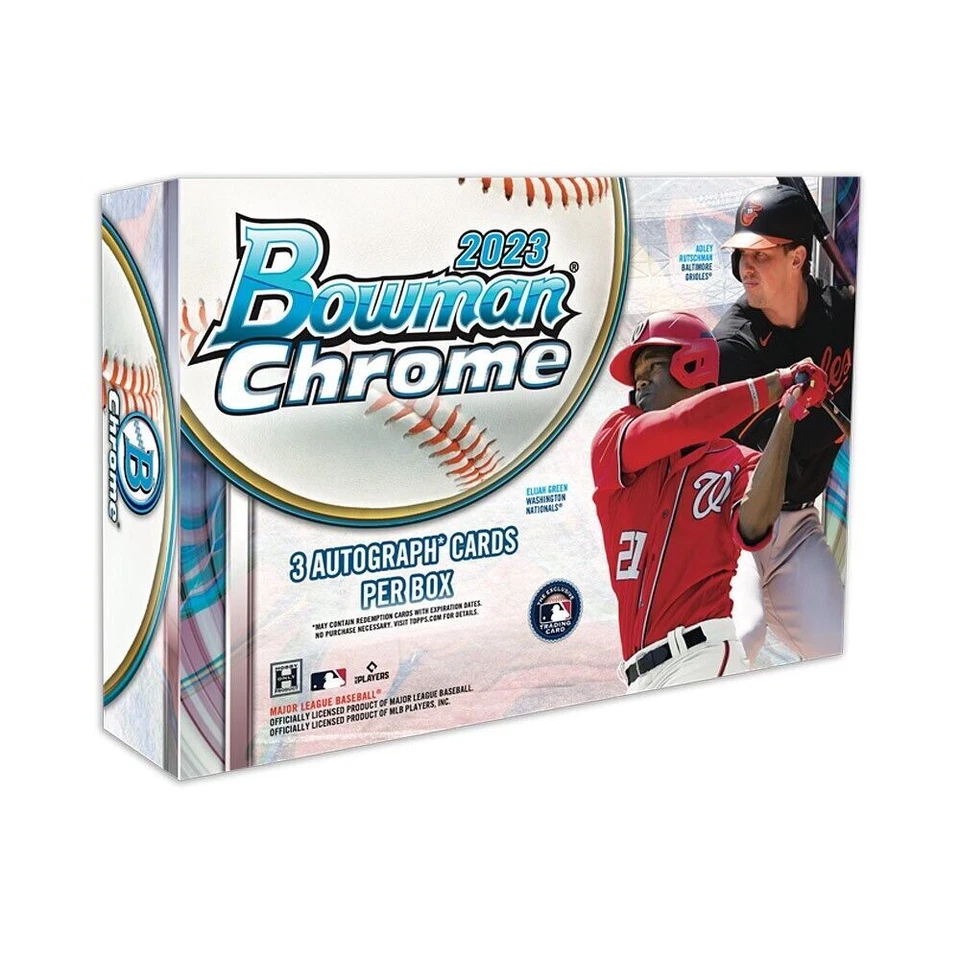 Bowman 2023 Chrome Baseball HTA Sports Trading Card Box - Pack of 12