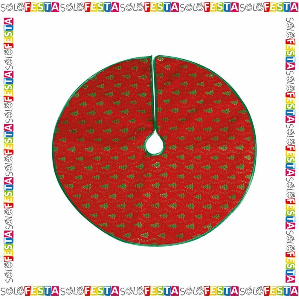 Copri Base Per Albero Di Natale In Coda - Decorato Rosso - Diametro 55cm - Foto 11