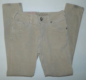 JUSTICE girls Light Khaki Tan Skinny Cords Pants* 8 - Picture 1 of 3