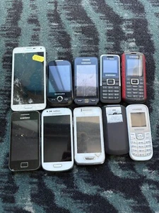 Job Lot 177 - 10x Untested Mixed Samsung Faulty Mobile Phones Spares Repairs - Photo 1 sur 2