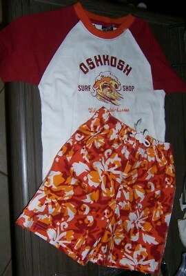 Novo Conjunto Curto de Natação OshKosh B'gosh Meninos 2 peças Camiseta Tamanho 4 - Imagem 1 de 3