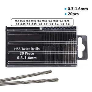 XCAN Mini Bohrer Satz 0,3-1,6mm Miniaturbohrer 20 Stück mit Handbohrer Set - Bild 1 von 5