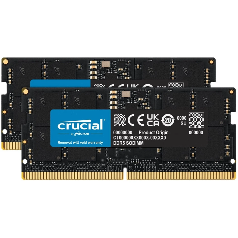Crucial CT2K16G56C46S5 32GB DDR5 RAM Kit (2x16GB) - Black