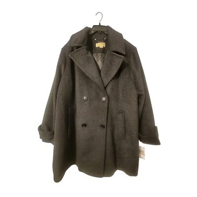 Chaqueta Chaquetón Michael Kors Gris Carbón Mezcla Lana Doble Pecho Nueva con Etiquetas Talla 3X Foto 1 de 4