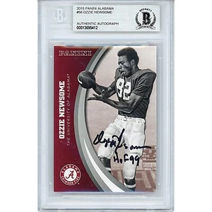 2015 Panini Football #56 Ozzie Newsome Signed Card AUTO Beckett BAS Crimson Tide - Picture 1 of 5