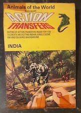 Vintage Letraset Action Transfers - Animals Of The World - India