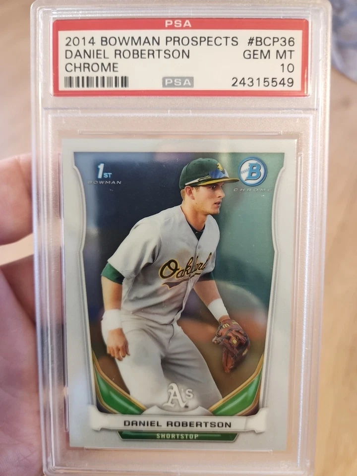 2014 Bowman Chrome #BCP36- Cartão de novato Daniel Robertson! PSA GEM ESTADO PERFEITO 10! - Imagem 1 de 3