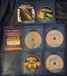 fast and furious 1,2,3,4,5 Blu-ray Lot Discs And Cases Only - Picture 1 of 2