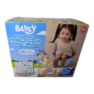 Стул для приучения к горшку Bluey с одноразовыми вкладышами и таблицей наград 18 месяцев новый - Изображение 1 из 2