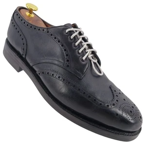 Nettleton USA Herren Größe 10,5 N schwarz handgefertigt Leder elegante Schuhe Budapester Oxford-Schuhe - Bild 1 von 12