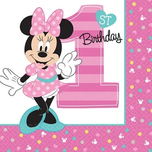 Minnie 1ST Lunch Napkins - Picture 1 of 1