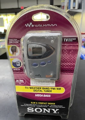 Sony Walkman WM-FX290 Cassette TV Tiempo AM/FM Sintonizador Digital ¡NUEVO SELLADO! Foto 1 de 4