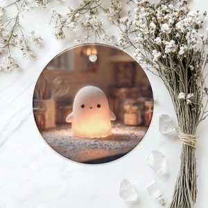 Brillante Adorno Fantasma Malvavisco Lindo Kawaii Espeluznante Árbol de Halloween Decoración - Imagen 1 de 5