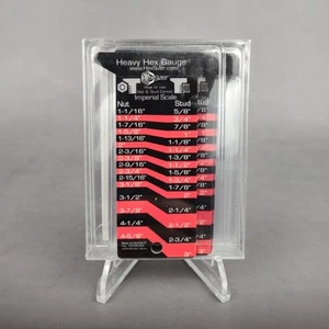 Heavy Hex Gauge - How to use Nut & Stud Corner - Imperial Scale - Picture 1 of 4
