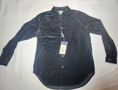 NWT Emporio Armani Men's Button Down Shirt Jacket SIZE 52 Dark GRAY 100% Cotton - Image 1 of 4