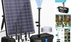 Solar Pond Filter Fountain Solar Pond Pump with Pond Filter, 16.4FT Cord, 20W - Picture 1 of 7