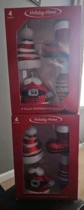 Holiday Home Shatter Proof Christmas Ornaments Santa Theme - Picture 1 of 1