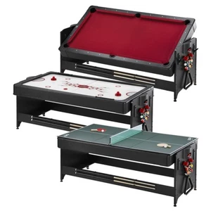 Fat Cat Original 3-in-1 7' Pockey Multi-Game Table Red - Picture 1 of 6
