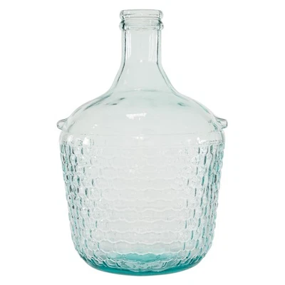 Jarrón decorativo de vidrio reciclado botella española centro de mesa jarrón con burbuja Te... Foto 1 de 4