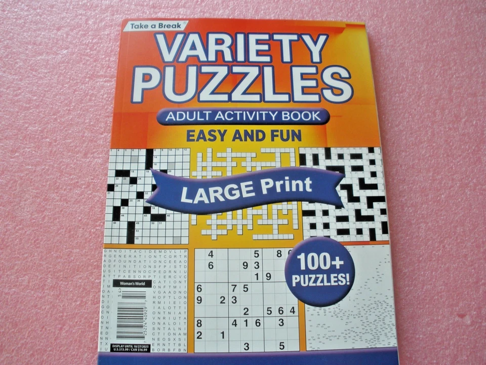 Take a Break Variety Puzzles October 2025 Magazine Activity Book Free Shipping Foto 1 de 1