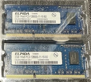 Elpida 4 GB 1Rx8 PC3-12800S-11-10-B2 DDR3 Laptop Memory - Picture 1 of 3