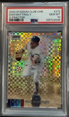 Topps Stadium Club 2020 cromado - Don Mattingly #272 X-Fractor PSA 10 Foto 1 de 2
