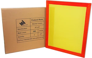 20 X 24 Inch Pre-Stretched Aluminum Silk Screen Printing Frames with 305 Yellow - Picture 1 of 4