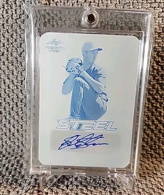 2023 Leaf Trinity Baseball Sem Robberse Steel Cyan Auto Printing Plate #1/1 - Image 1 of 2